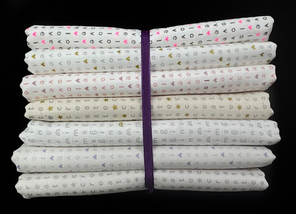 Wordplay by Cotton+Steel Fat Quarter Fabric Bundle - Neutral (7 pcs)