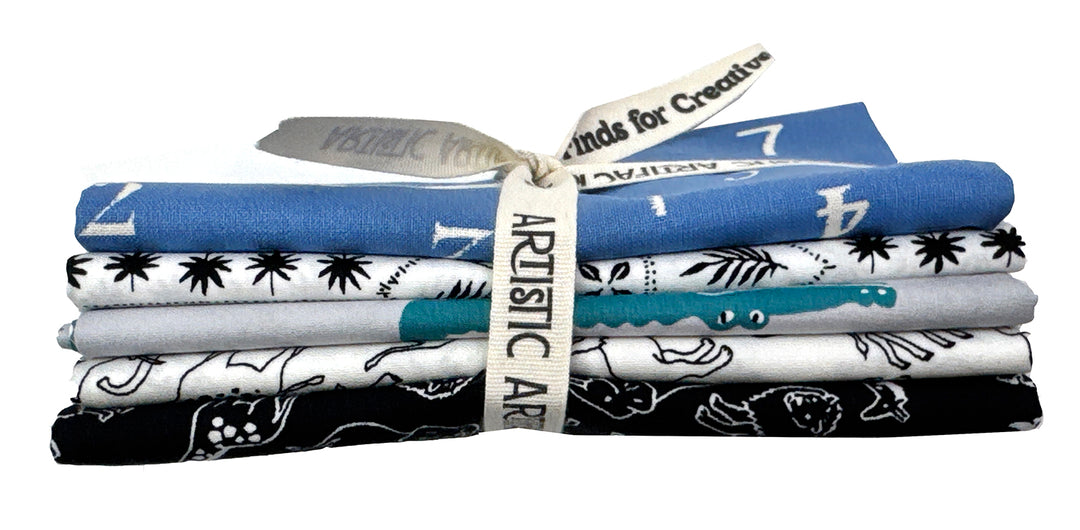 Japanese Printed 1/2 Yard Fabric Bundle (5pcs)