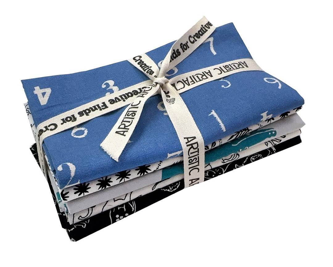 Japanese Printed Fat Quarter Fabric Bundle (5pcs)