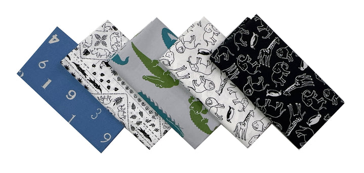 Japanese Printed Fat Quarter Fabric Bundle (5pcs)