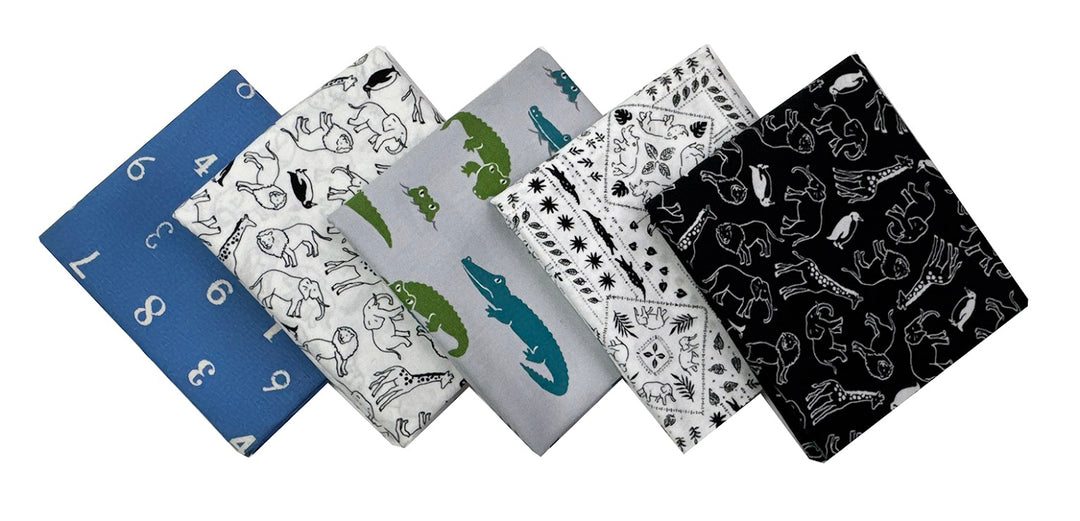 Japanese Printed 1/2 Yard Fabric Bundle (5pcs)