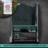 Black garden flag embroidery kit