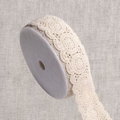 Crochet Trim Macramé Style Ivory 2.5 in Sold by the Yard