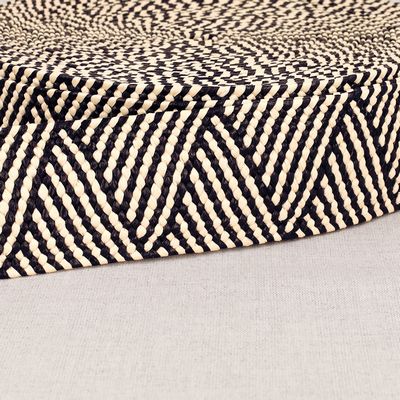 2in Bicolor Natural Look Webbing, Black/Ivory Sold by the Yard