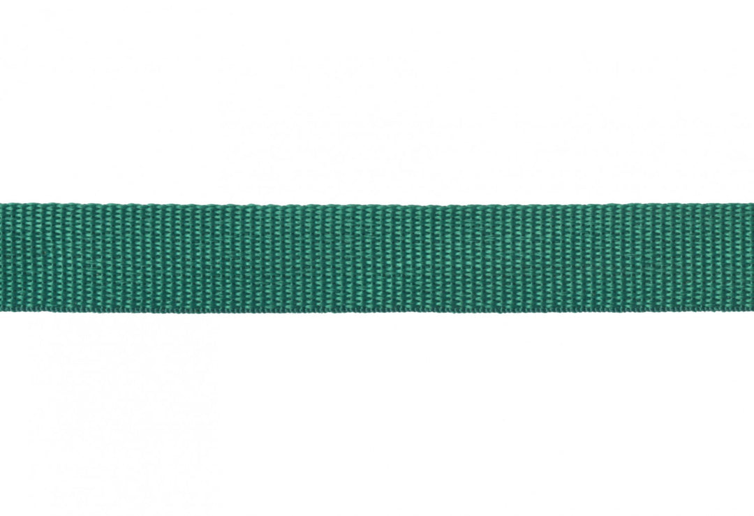 1" Polypropylene Webbing/Strapping - KELLY GREEN - sold per 3 yards.