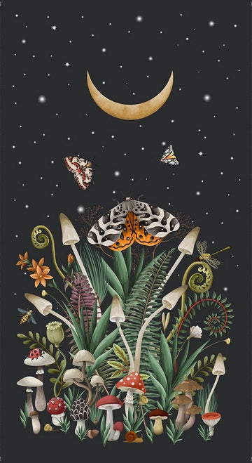 Moth to a Flame by Dear Stella 24" Fabric Panel Moth to a Flame by Dear Stella 24" Fabric Panel | Moth Quilt Panel