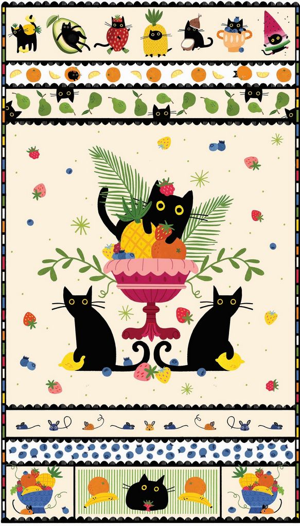 Furruit Platter by Leezaworks 24" Fabric Panel