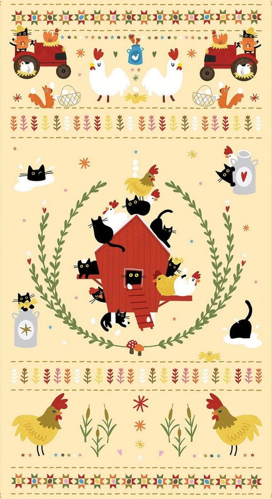 Bok Bok Meow by Leezaworks 24" Panel