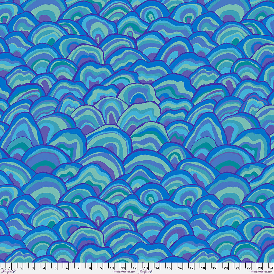 Wobble - Blue, Kaffe Fassett Collective, Aug. 2024