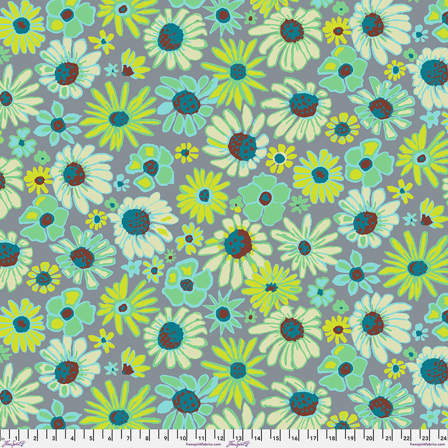 Bloomers - Grey, Kaffe Fassett Collective, Aug. 2024