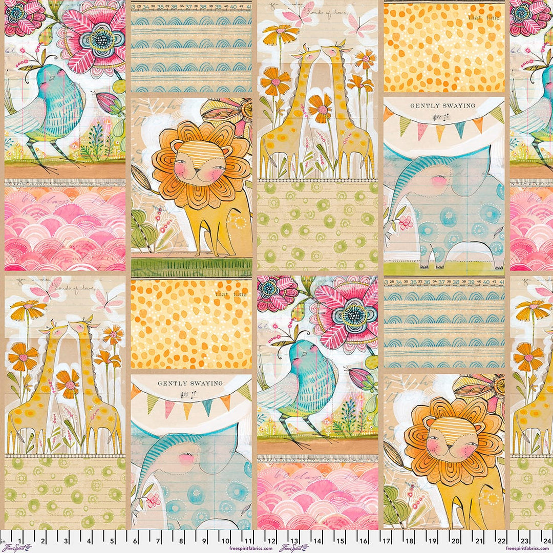Hello World by Cori Dantini - Mini Menagerie, Tile Fabric Hello World by Cori Dantini - Mini Menagerie, Tile Fabric