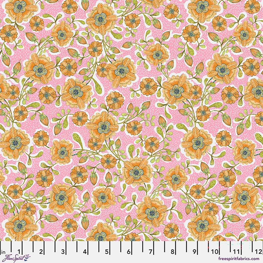 Hello World by Cori Dantini - SM Happy Blossom, Pink Fabric Hello World by Cori Dantini - SM Happy Blossom, Pink Fabric
