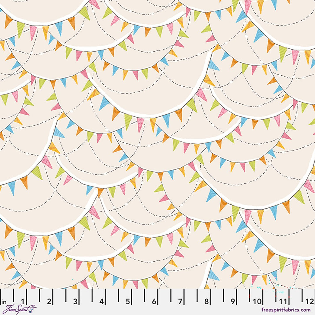 Hello World by Cori Dantini - Glory Days, Tan Fabric Hello World by Cori Dantini - Glory Days, Tan Fabric