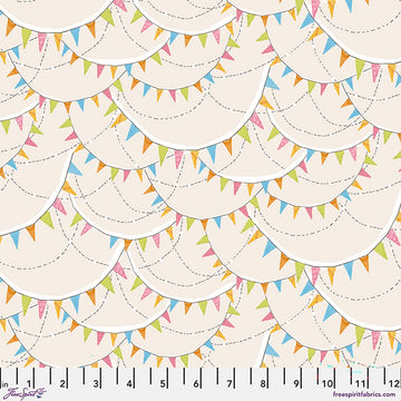 Hello World by Cori Dantini - Glory Days, Tan Fabric Hello World by Cori Dantini - Glory Days, Tan Fabric