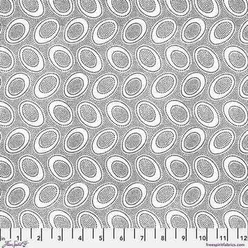 Kaffe Fassett Collective August 2026, Aboriginal Dot, White Fabric Kaffe Fassett Collective by Kaffe Fassett - Aboriginal Dot, White Fabric