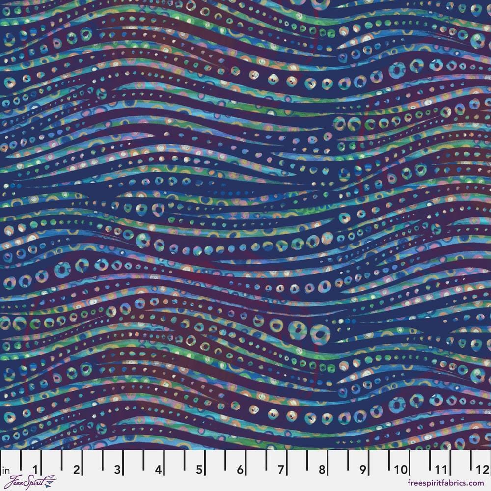 Birds of a Feather by Helen Godden - Wave, Midnight Wave Midnight | Birds of a Feather Fabric by Helen Godden
