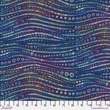 Birds of a Feather by Helen Godden - Wave, Midnight Wave Midnight | Birds of a Feather Fabric by Helen Godden