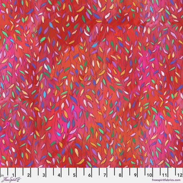 Birds of a Feather by Helen Godden - Small Leaves, Rose Small Leaves Rose | Birds of a Feather Fabric by Helen Godden
