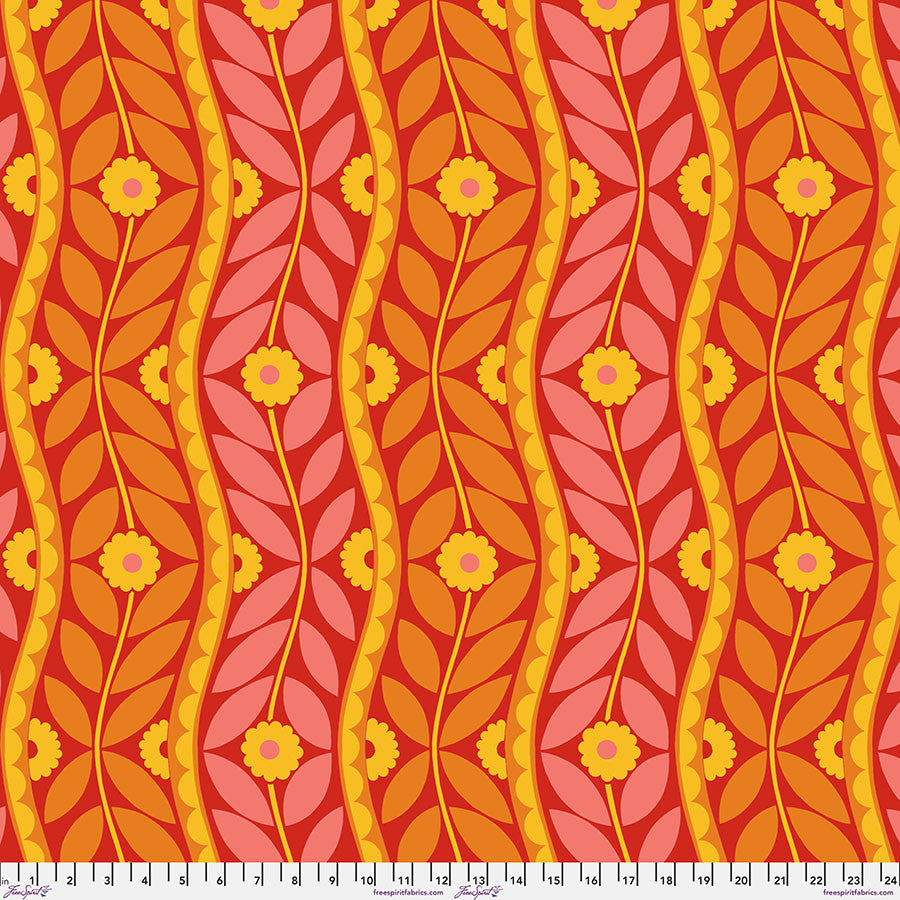 Vegetable Patch - Brocade, Red