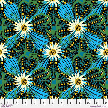 Echoes in Colour by Kitty McCall - Savanna Starburst, Lagoon Savanna Starburst Lagoon | Echoes in Colour Fabric by Kitty McCall