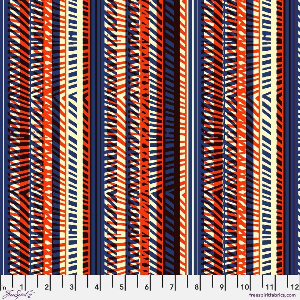 Echoes in Colour by Kitty McCall - Market Stripes, Sunset Market Stripes Sunset | Echoes in Colour Fabric by Kitty McCall