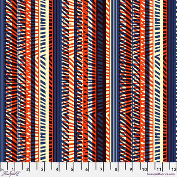 Echoes in Colour by Kitty McCall - Market Stripes, Sunset Market Stripes Sunset | Echoes in Colour Fabric by Kitty McCall