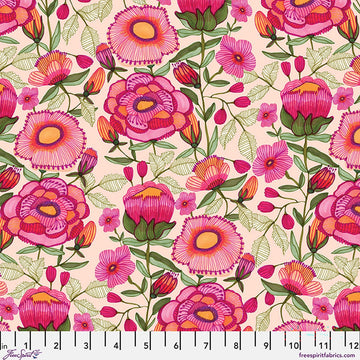 Springtime Splendour by Kirsten Katz - Peony Patch, Blush Peony Patch - Springtime Splendour by Kirsten Katz Quilting Fabric