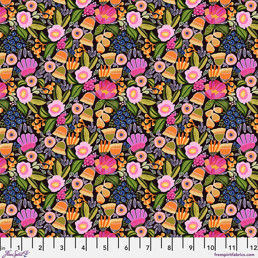 Springtime Splendour by Kirsten Katz - In Full Bloom, Tuttifrutti In Full Bloom - Springtime Splendour by Kirsten Katz Quilting Fabric