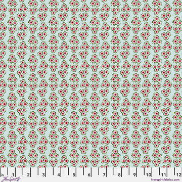 Springtime Splendour by Kirsten Katz - Rosette, Mist Rosette - Springtime Splendour by Kirsten Katz Quilting Fabric