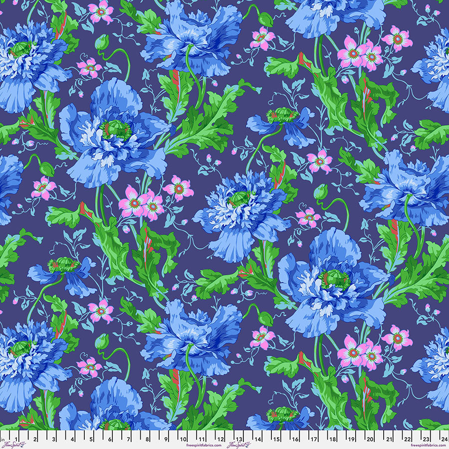 Papaver - Blue, Kaffe Fassett Collective, Aug. 2024