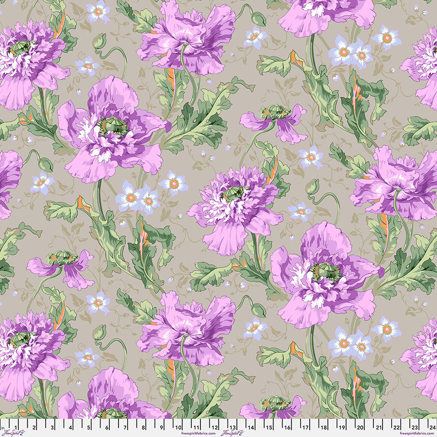 Papaver - Grey, Kaffe Fassett Collective, Aug. 2024