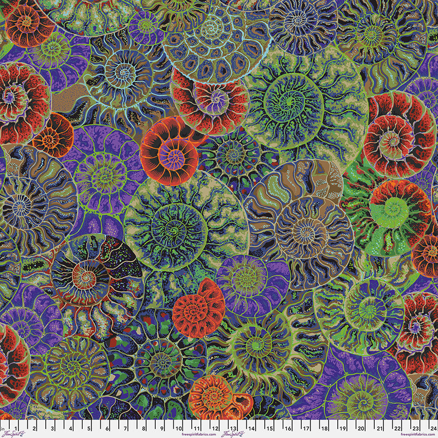 Ammonites - Dark, Kaffe Fassett Collective, Aug. 2024