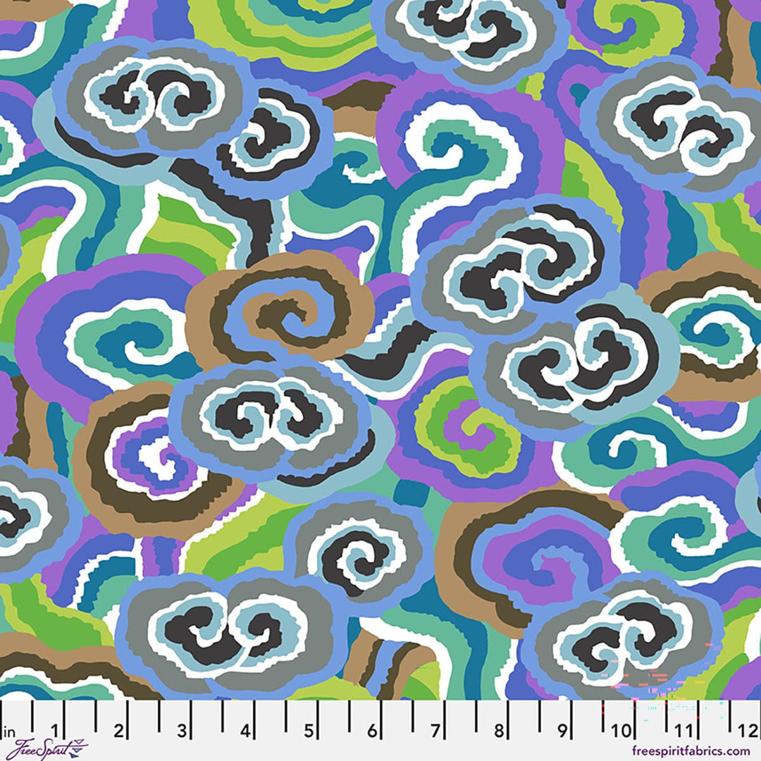 Kaffe Fassett Collective August 2026, Cloud Scrolls, Contrast Fabric Kaffe Fassett Collective by Philip Jacobs - Cloud Scrolls, Contrast Fa