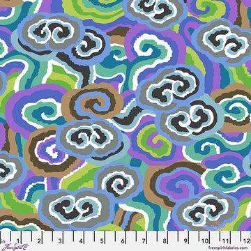 Kaffe Fassett Collective August 2026, Cloud Scrolls, Contrast Fabric Kaffe Fassett Collective by Philip Jacobs - Cloud Scrolls, Contrast Fa
