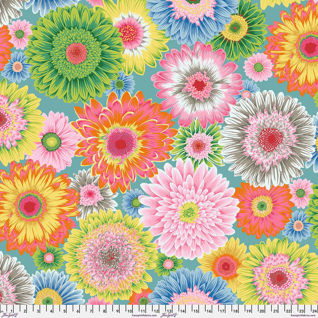 Kaffe Fassett Collective August 2026, Gerbera Daisies, Pastel Fabric Kaffe Fassett Collective by Philip Jacobs - Gerbera Daisies, Pastel Fa