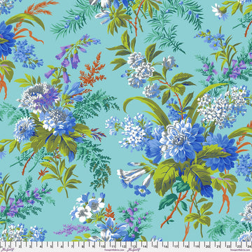 Kaffe Fassett Collective August 2026, Jardin, Blue Fabric Kaffe Fassett Collective by Philip Jacobs - Jardin, Blue Fabric