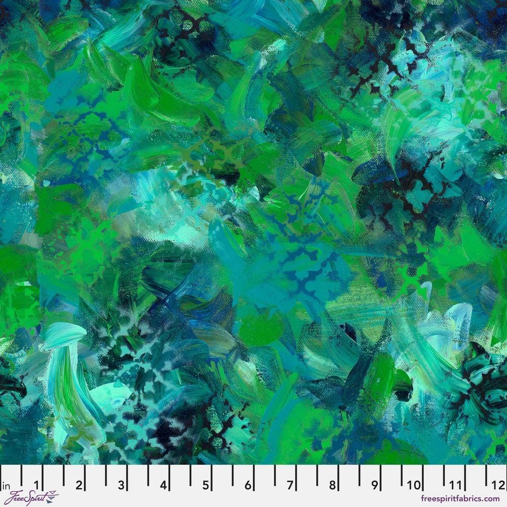 Radiant Grove by Sue Penn - Wild Grove, Green Wild Grove Green | Radiant Grove Fabric by Sue Penn