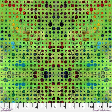 Radiant Grove by Sue Penn - Small Glow, Light Green Small Glow Light Green | Radiant Grove Fabric by Sue Penn