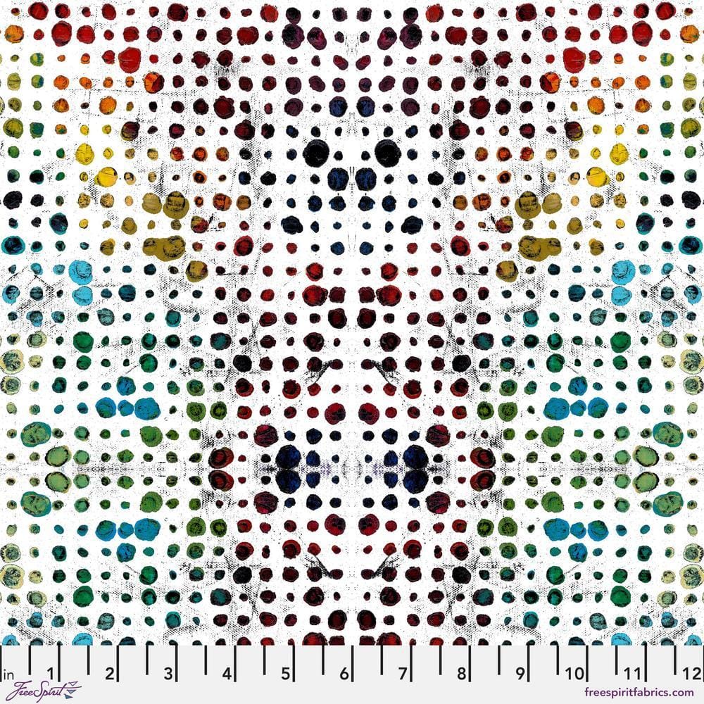 Radiant Grove by Sue Penn - Small Glow, White Small Glow White | Radiant Grove Fabric by Sue Penn