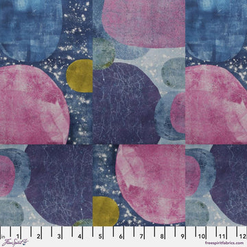 Into Focus by Sarah Sczepanski - Strawberry Moon, Midnight Strawberry Moon Midnight | Into Focus Fabric by Sarah Sczepanski