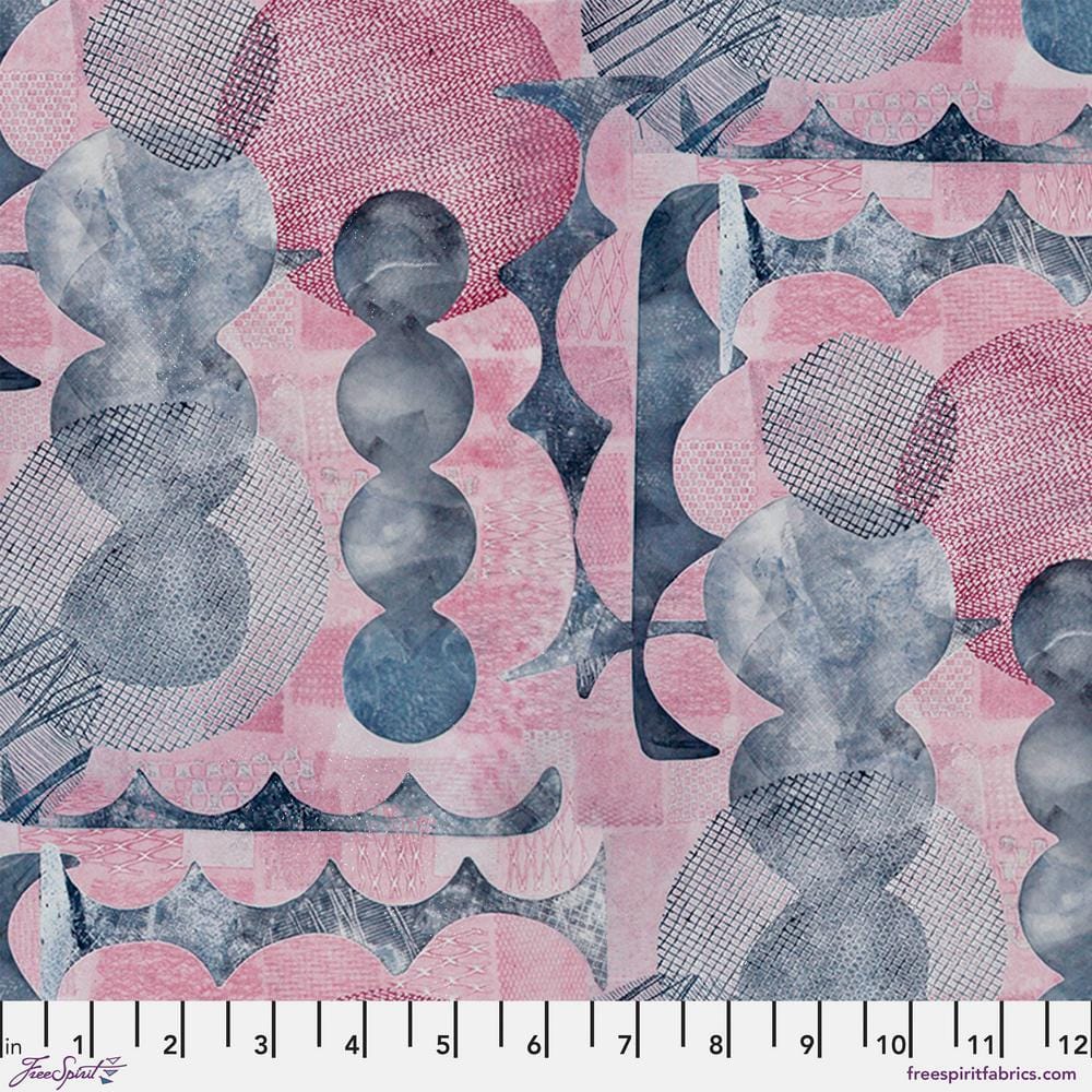 Into Focus by Sarah Sczepanski - Pink Abstracts, Honeysuckle Pink Abstracts Honeysuckle | Into Focus Fabric by Sarah Sczepanski