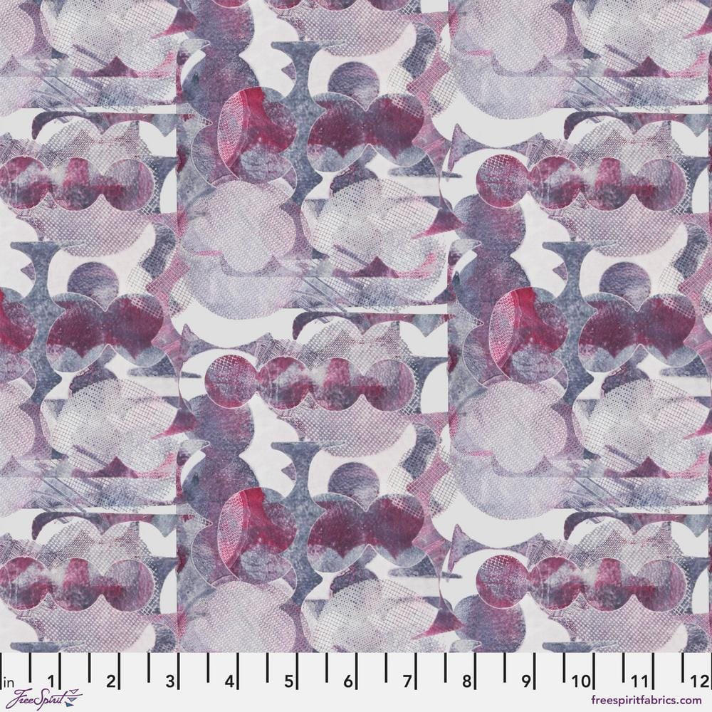 Into Focus by Sarah Sczepanski - Layered Abstracts, Lavender Layered Abstracts Lavender | Into Focus Fabric by Sarah Sczepanski
