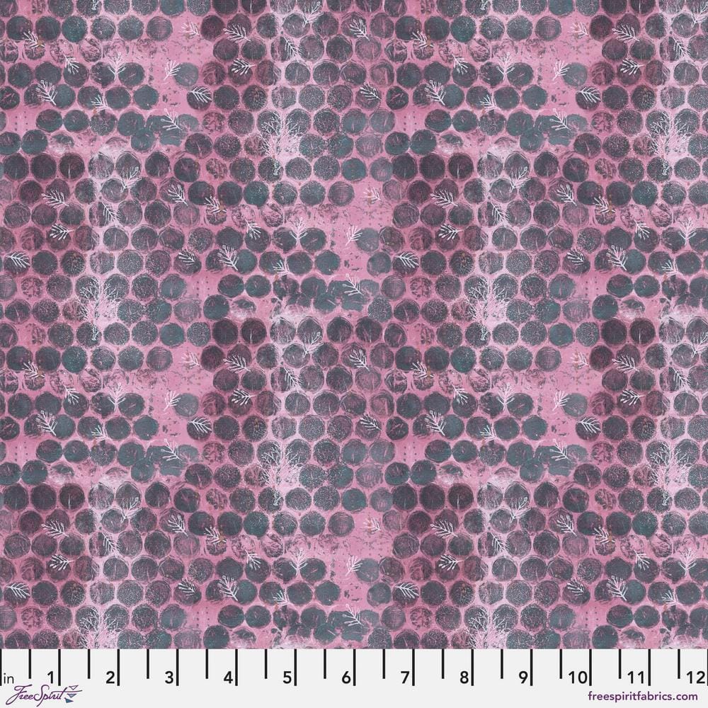 Into Focus by Sarah Sczepanski - Pink Dots, Mulberry Pink Dots Mulberry | Into Focus Fabric by Sarah Sczepanski