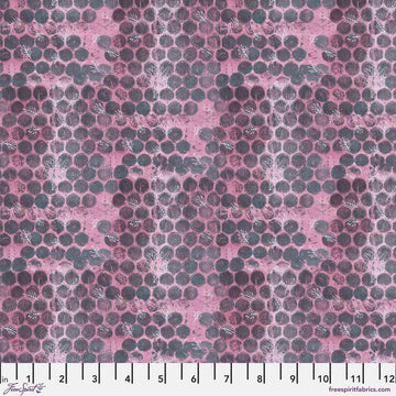 Into Focus by Sarah Sczepanski - Pink Dots, Mulberry Pink Dots Mulberry | Into Focus Fabric by Sarah Sczepanski