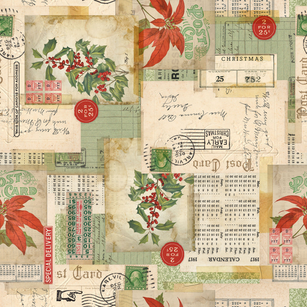 Holidays Past by Tim Holtz, Postcard Collage