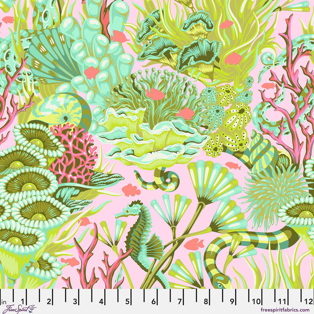 Floral Reef by Tula Pink - Reef What You Sew, Coralline