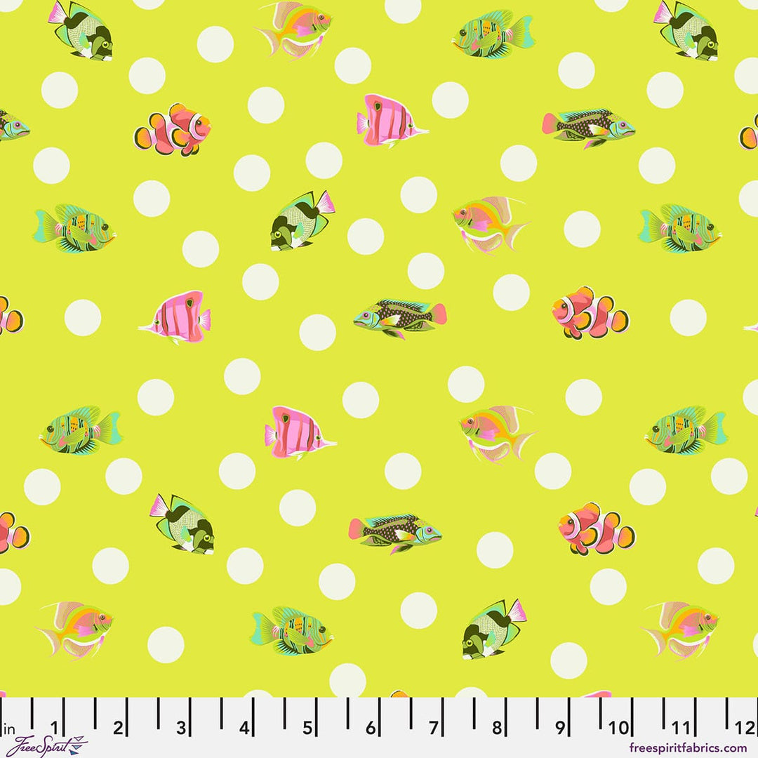 Floral Reef by Tula Pink - School Crossing, Seagrass