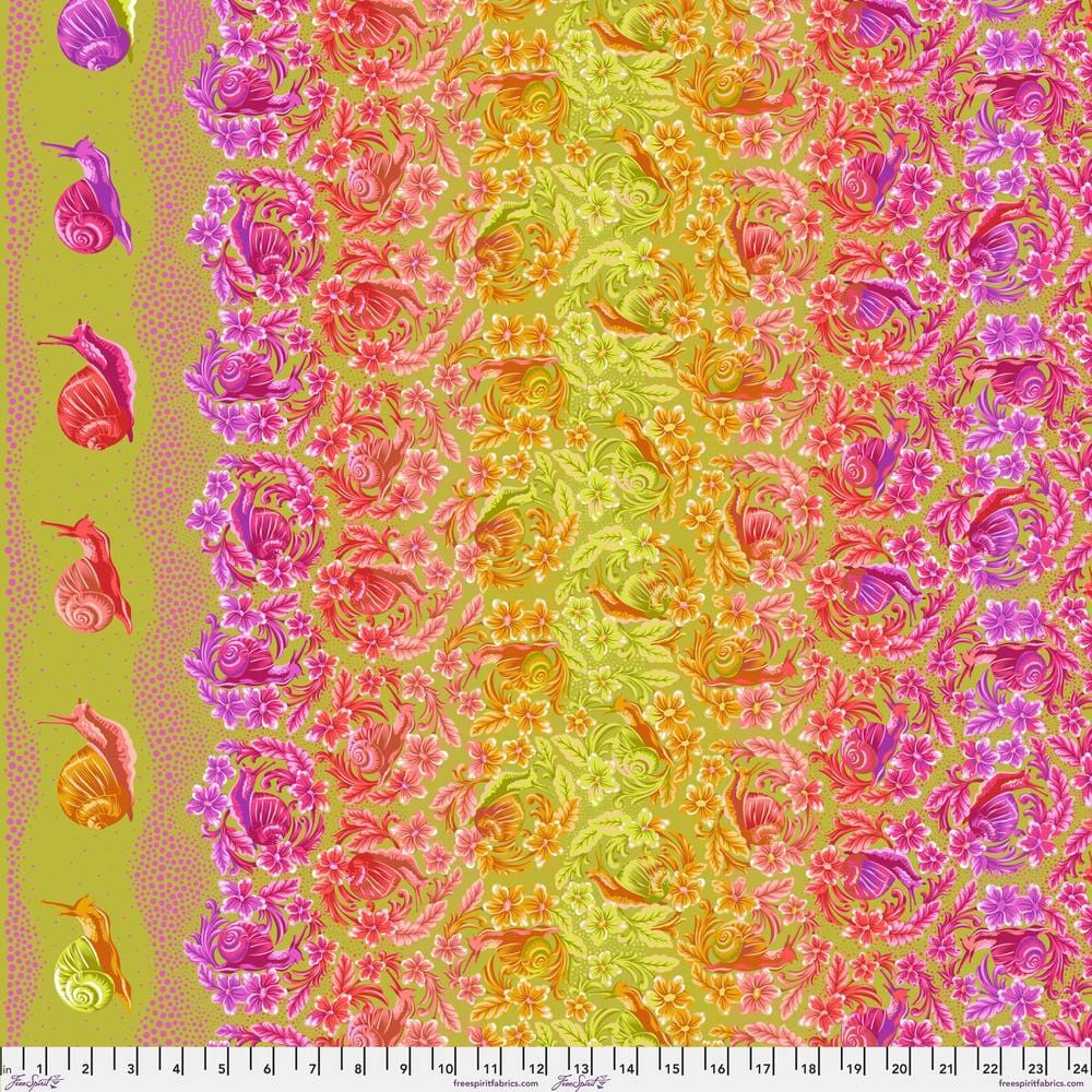 Down to Earth by Tula Pink - Snailed It!, Afterglow Down to Earth by Tula Pink - Snailed It!, Afterglow Fabric