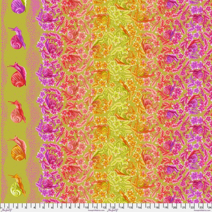 Down to Earth by Tula Pink - Snailed It!, Afterglow Down to Earth by Tula Pink - Snailed It!, Afterglow Fabric