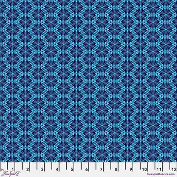Sapphire blue patterned fabric